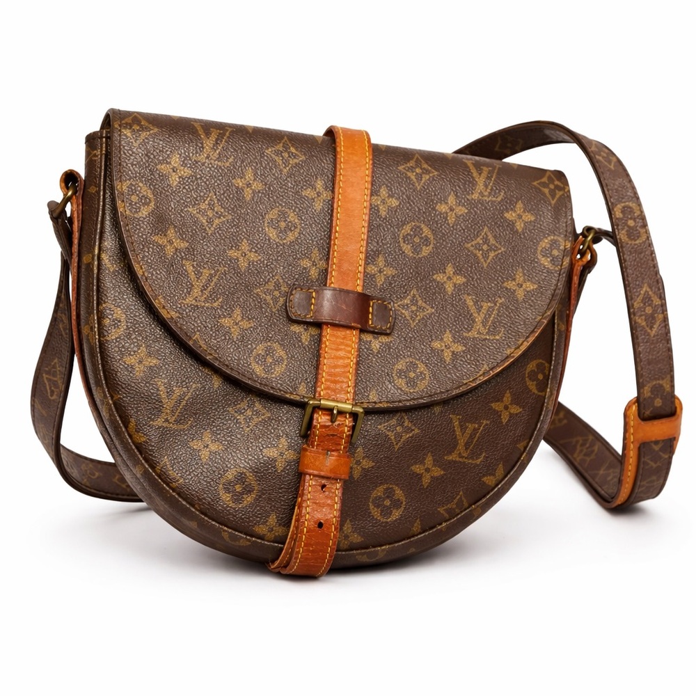 Authentic Louis Vuitton LV Shoulder Bag Chantilly GM Brown Monogram